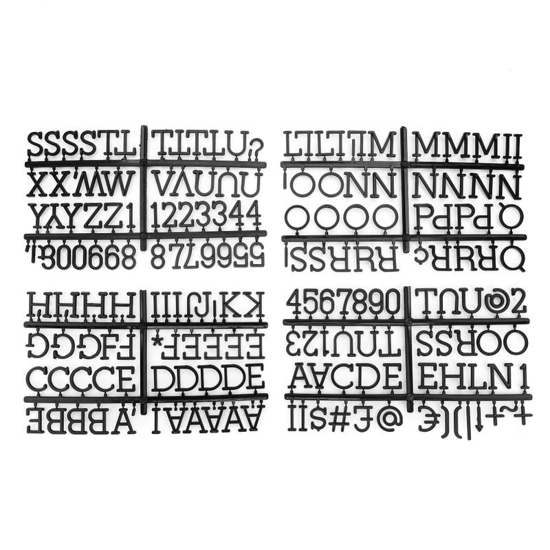 Veskaoty 1 Inch Letters for Felt Letter Board, 188 Pieces Including Characters, Numbers & Symbols for Changeable Plastic Message Boards by Veskaoty (Black) - Image 2